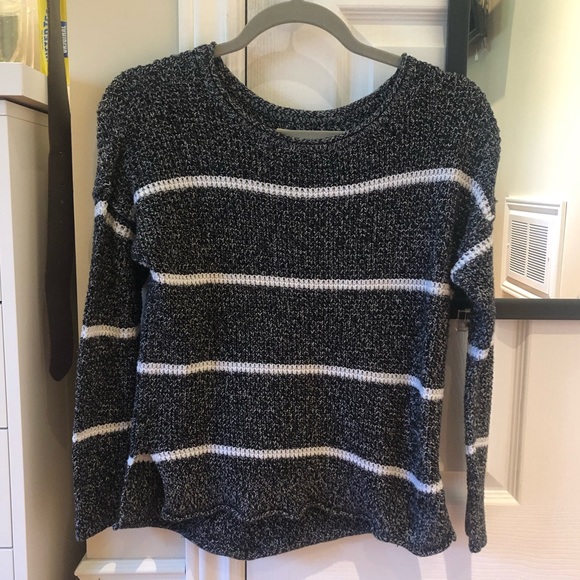 Grey Striped Hollister Sweater - Picture 1 of 2